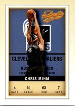 2001 Fleer Authentix #63 Chris Mihm