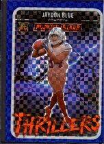 2025 Panini Rookies & Stars Thrillers Blue Plaid #30 Jaydon Blue