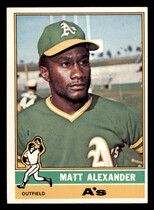 1976 Topps Base Set #382 Matt Alexander