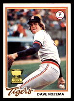 1978 Topps Base Set #124 Dave Rozema