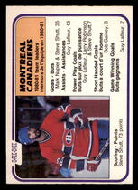 1981 O-Pee-Chee OPC Base Set #197 Canadiens