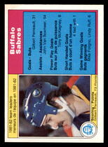 1982 O-Pee-Chee OPC Base Set #25 Buffalo Sabres