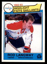 1983 O-Pee-Chee OPC Base Set #365 Rod Langway