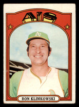 1972 Topps Base Set #363 Ron Klimkowski