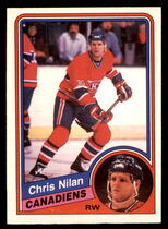 1984 O-Pee-Chee OPC Base Set #268 Chris Nilan