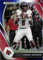 2021 Panini Prizm Draft Picks Red White & Blue Prizm #26 Lamar Jackson