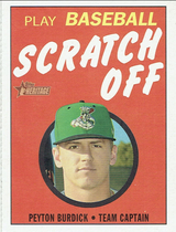 2020 Topps Heritage Minor League 1971 Scratch Off #16 Peyton Burdick