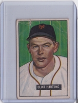 1951 Bowman Base Set #234 Clint Hartung