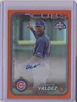 2024 Topps Pro Debut Autos Orange Foil #PD-126 Derniche Valdez