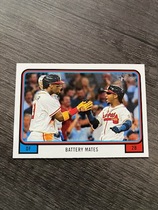 2022 Topps Heritage High Number Combo Cards #CC-6 Ozzie Albies|Ronald Acuna Jr.