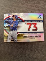 2023 Bowman Chrome Bowman Scouts Top 100 #BTP-73 Cristian Hernandez