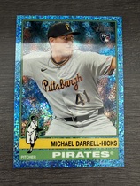 2025 Topps Heritage High Number Chrome Light Blue Sparkle Refractor #655 Michael Darrell-Hicks