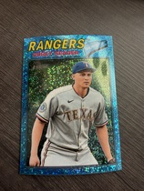 2026 Topps Heritage Chrome Light Blue Sparkle Refractor #302 Corey Seager