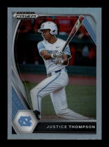 2021 Panini Prizm Draft Picks Silver Prizm #PDP180 Justice Thompson