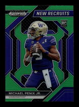 2024 Panini Prizm Draft Picks New Recruits Green Prizm #20 Michael Penix Jr.