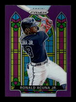 2021 Panini Prizm Stained Glass Purple Prizm #4 Ronald Acuna Jr.