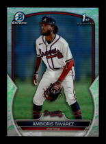 2023 Bowman Chrome Prospects Lunar Glow Refractor #BCP-33 Ambioris Tavarez