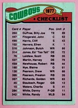 1977 Topps Base Set #207 Cowboys Checklist