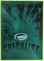 1995 Parkhurst Emerald Ice #279 Anaheim Mighty Ducks Checklist