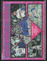 2025 Topps Heritage Chrome Pink Sparkle Refractor #462 World Series Champions Los Angeles Dodgers