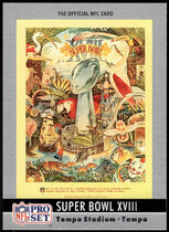 1990 Pro Set Theme Art #18 Super Bowl XVIII