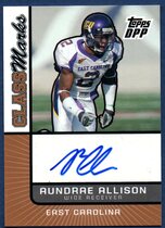 2007 Topps Draft Picks and Prospects Class Marks Autos #AA Aundrae Allison