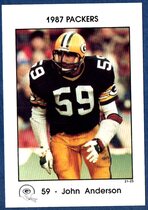 1987 Team Issue Green Bay Packers Police Waukesha County Deputy Sheriff #21 John Anderson