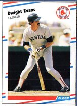 1988 Fleer Box Bottom Singles #C-2 Dwight Evans
