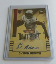 2015 Panini Contenders Draft Picks Blue Foil Ticket #160 Daron Brown