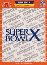 1989 Pro Set Super Bowl Logos #10 Super Bowl X