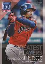 2019 Topps Update 150 Years of Professional Baseball 150th Anniversary #150-15 Francisco Lindor