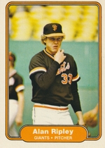 1982 Fleer Base Set #399 Alan Ripley