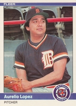 1984 Fleer Base Set #86 Aurelio Lopez