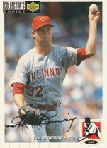 1994 Upper Deck Collectors Choice Silver Signature #439 Tom Browning