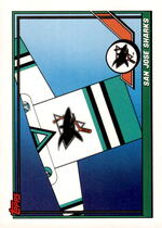 1991 Topps Base Set #525 Sharks Team