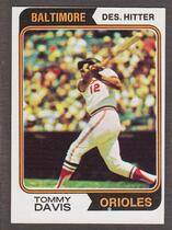 1974 Topps Base Set #396 Tommy Davis