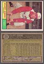 1961 Topps Base Set #399 Cliff Cook