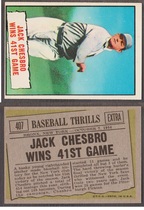 1961 Topps Base Set #407 Jack Chesbro