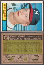 1961 Topps Base Set #501 John DeMerit