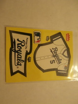 1985 Fleer Team Stickers #NNO Royals (Jersey)