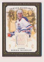 2008 Upper Deck Legends Masterpieces Canvas Clippings Brown Border #CC-BN1 Bernie Nicholls