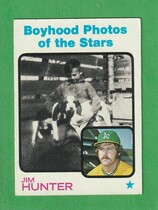 1973 Topps Base Set #344 Jim Hunter BP