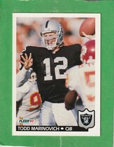 1992 Fleer Base Set #201 Todd Marinovich