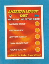 2002 Topps Team Logo Stickers & Cap Offer Cards #NNO American League East