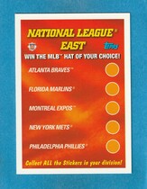 2002 Topps Team Logo Stickers & Cap Offer Cards #NNO National League East