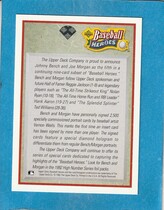 1992 Upper Deck Baseball Heroes Johnny Bench & Joe Morgan #NNO Header Card