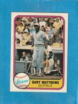 1981 Fleer Base Set #251 Garry Matthews