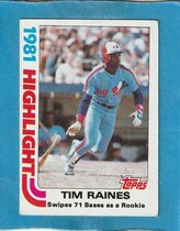 1982 Topps Base Set #3 Tim Raines