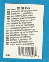 1989 Pro Set Base Set #NNO Update Checklist