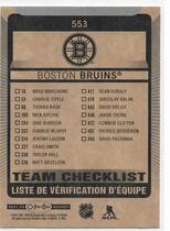 2021 Upper Deck O-Pee-Chee OPC #553 Boston Bruins